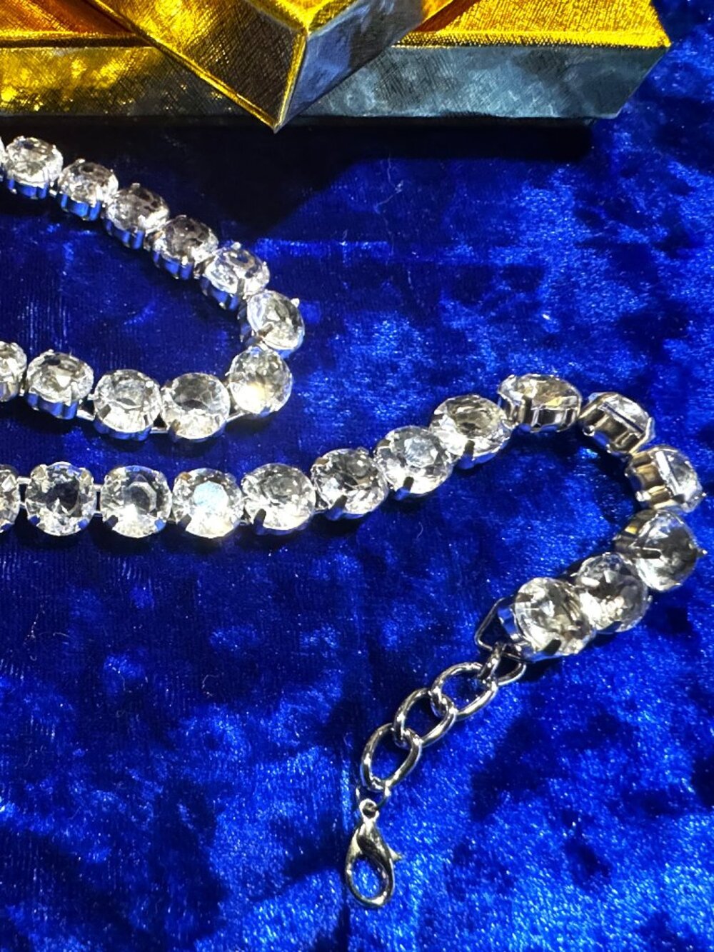 Tennis Chain Necklace White 10 Mm Moissanite Set Solitaire Sizes Extremely Gorge